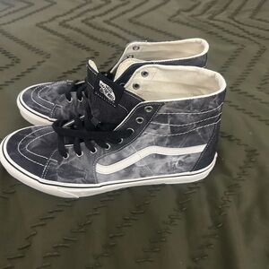 Vans Marble Black and White High-Top Sneakers